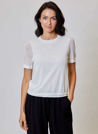 Maxx Knit Top-Pearl