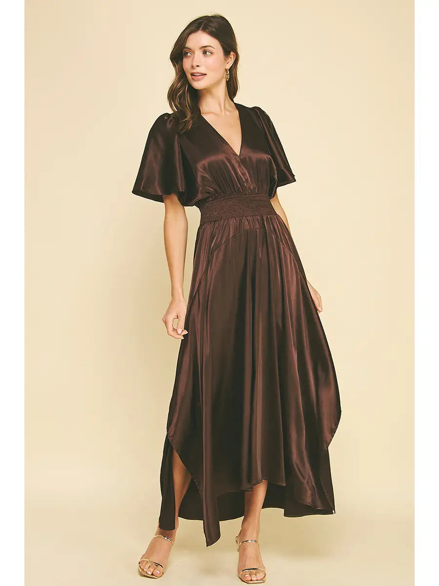 Slit Maxi Dress Espresso
