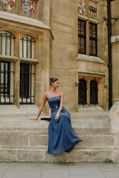 Carmel Dress-Navy