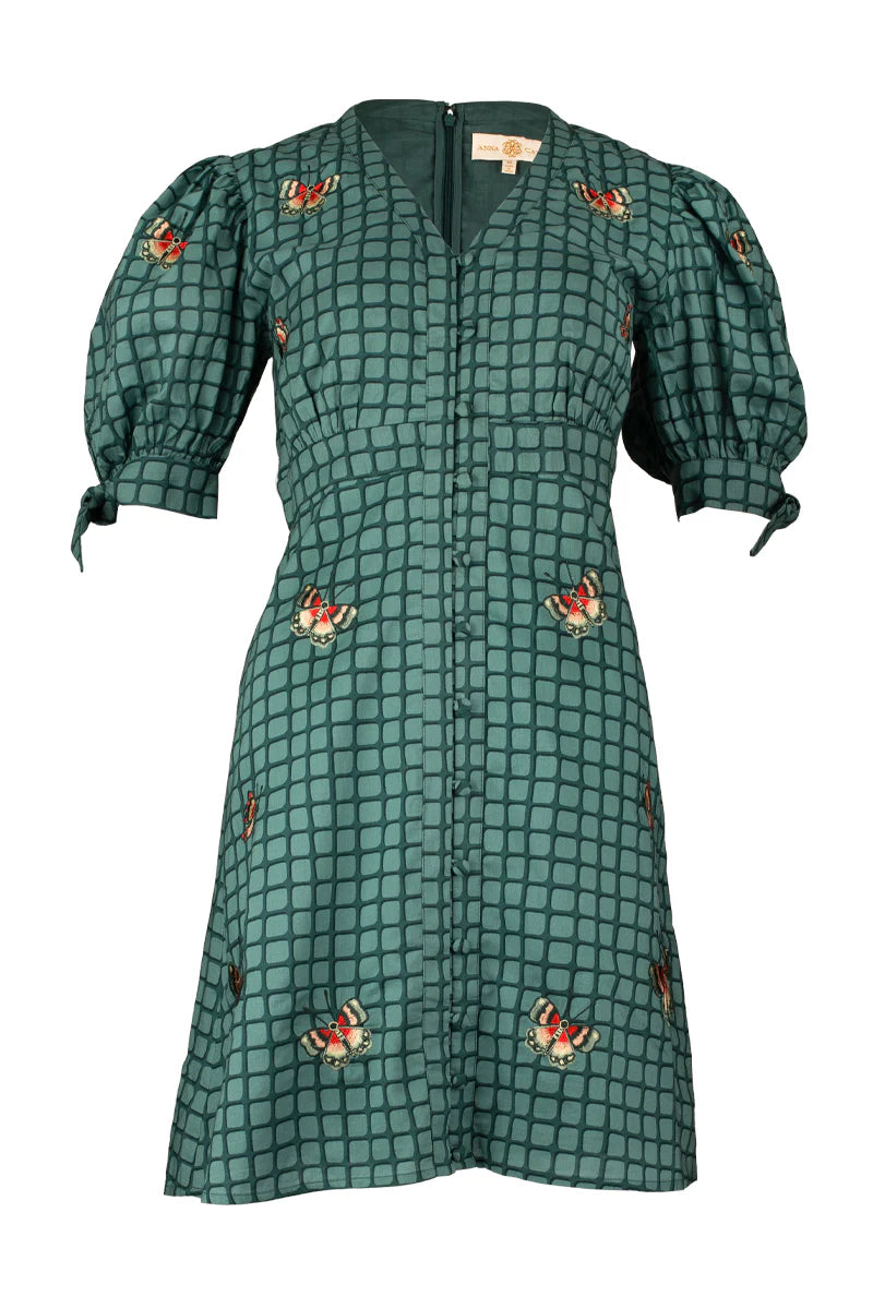 Emerson Dress-Emerald Grid