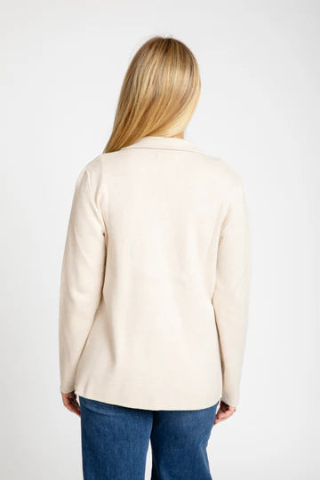 The Milly Knit Blazer-Latte