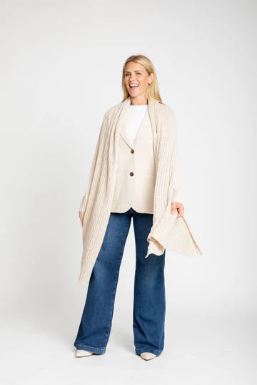 The Milly Knit Blazer-Latte