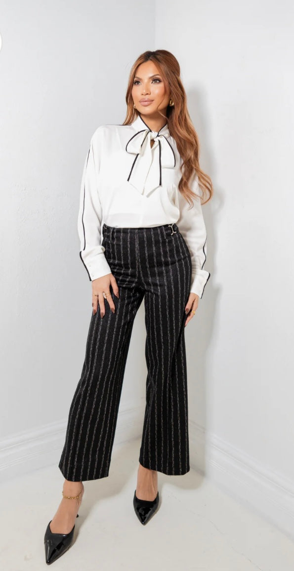 Isabel Wide Leg Ponte Pant