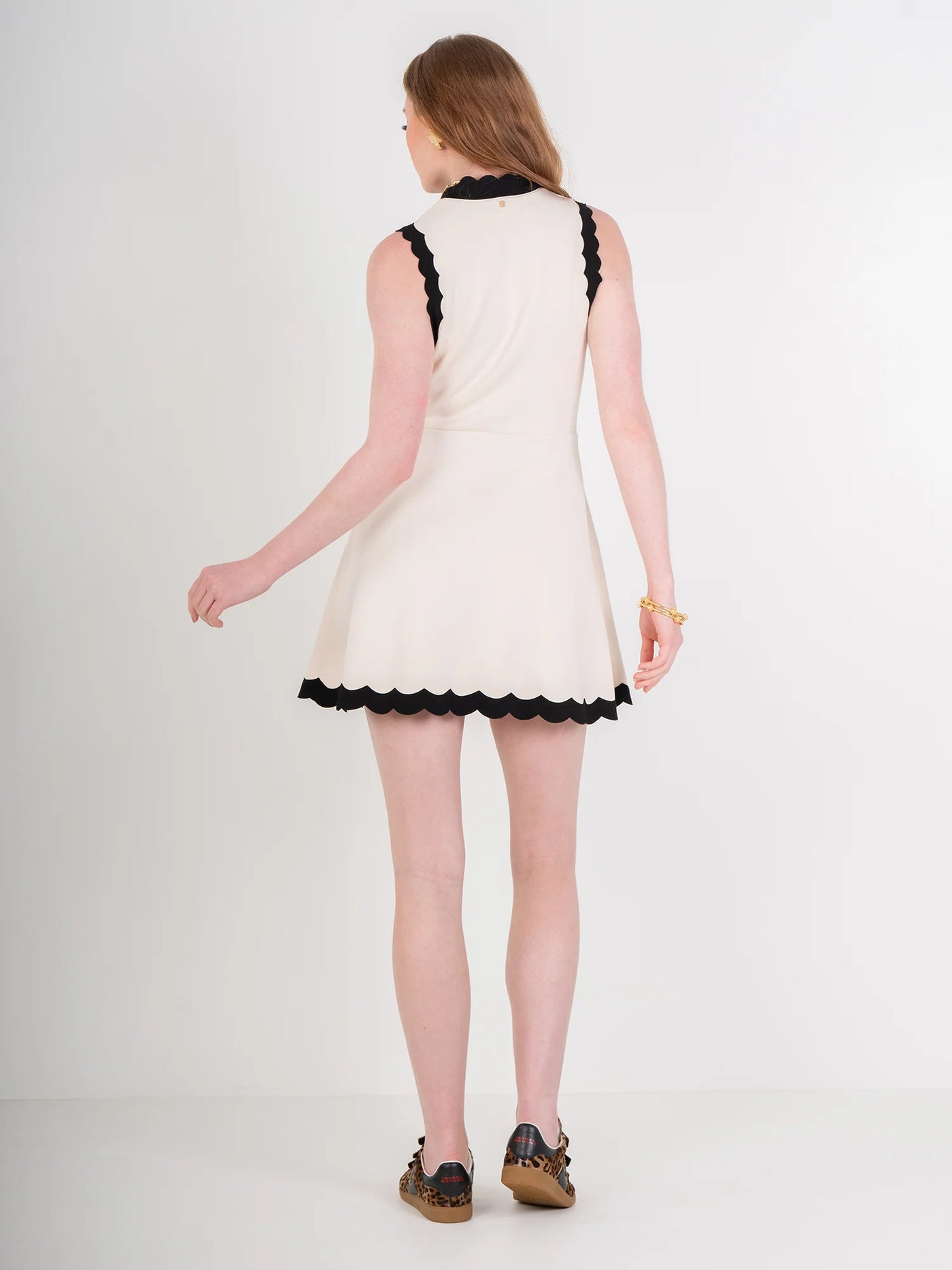 Varsity Orchid Dress-Black/Sand