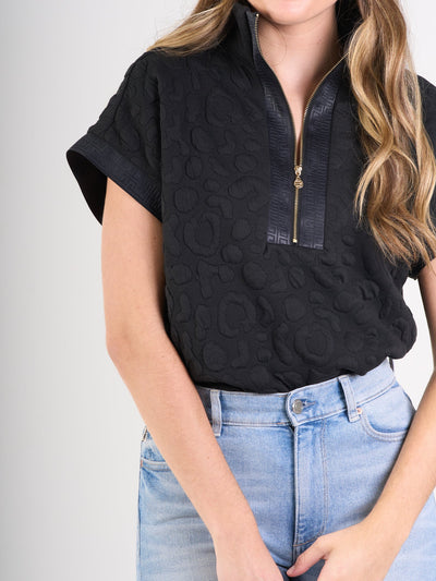 Poppy Pullover-Black Cheetah