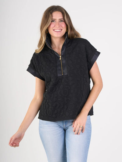 Poppy Pullover-Black Cheetah