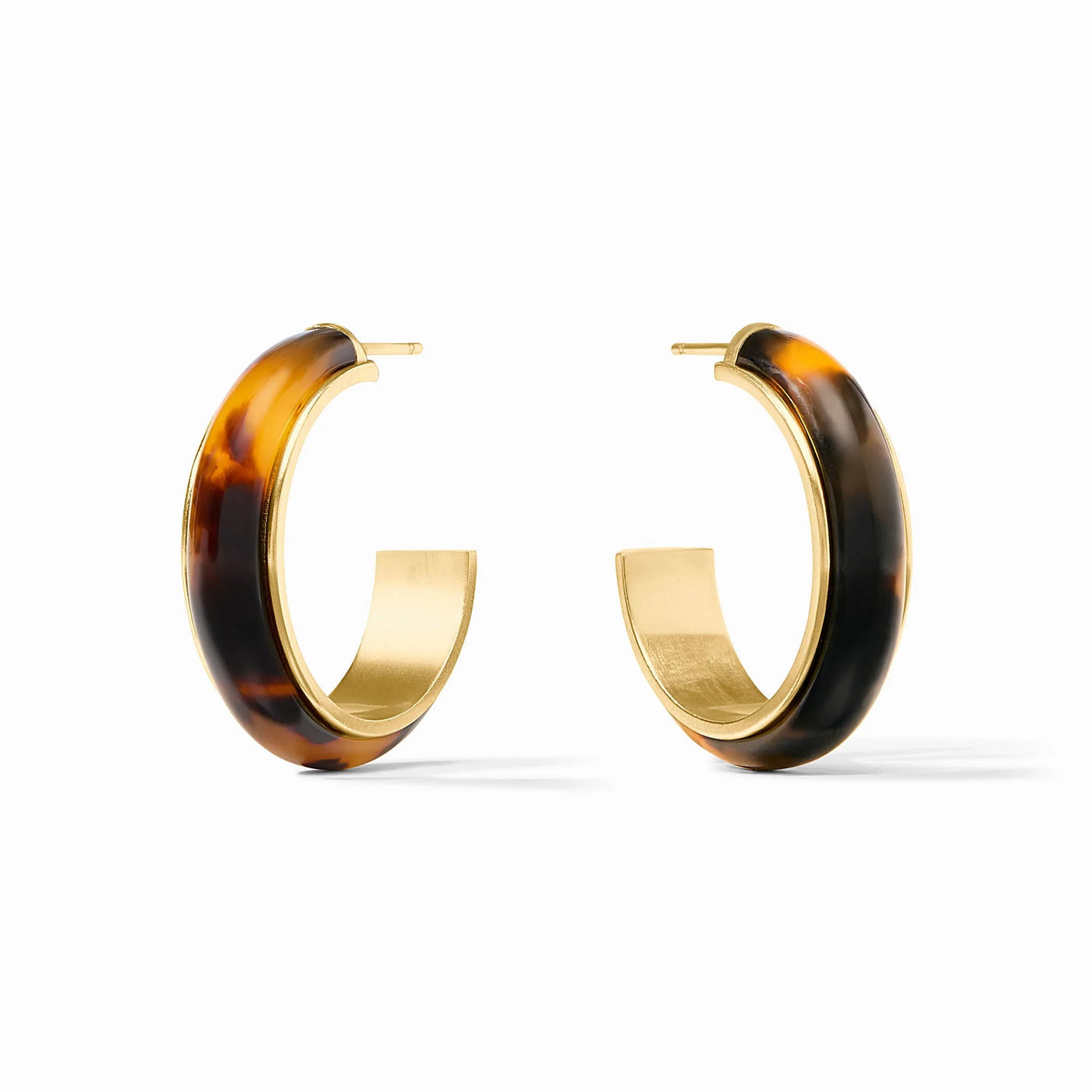 Carnaby Hoop-Gold and Acrylic Tortoiseshell-Medium