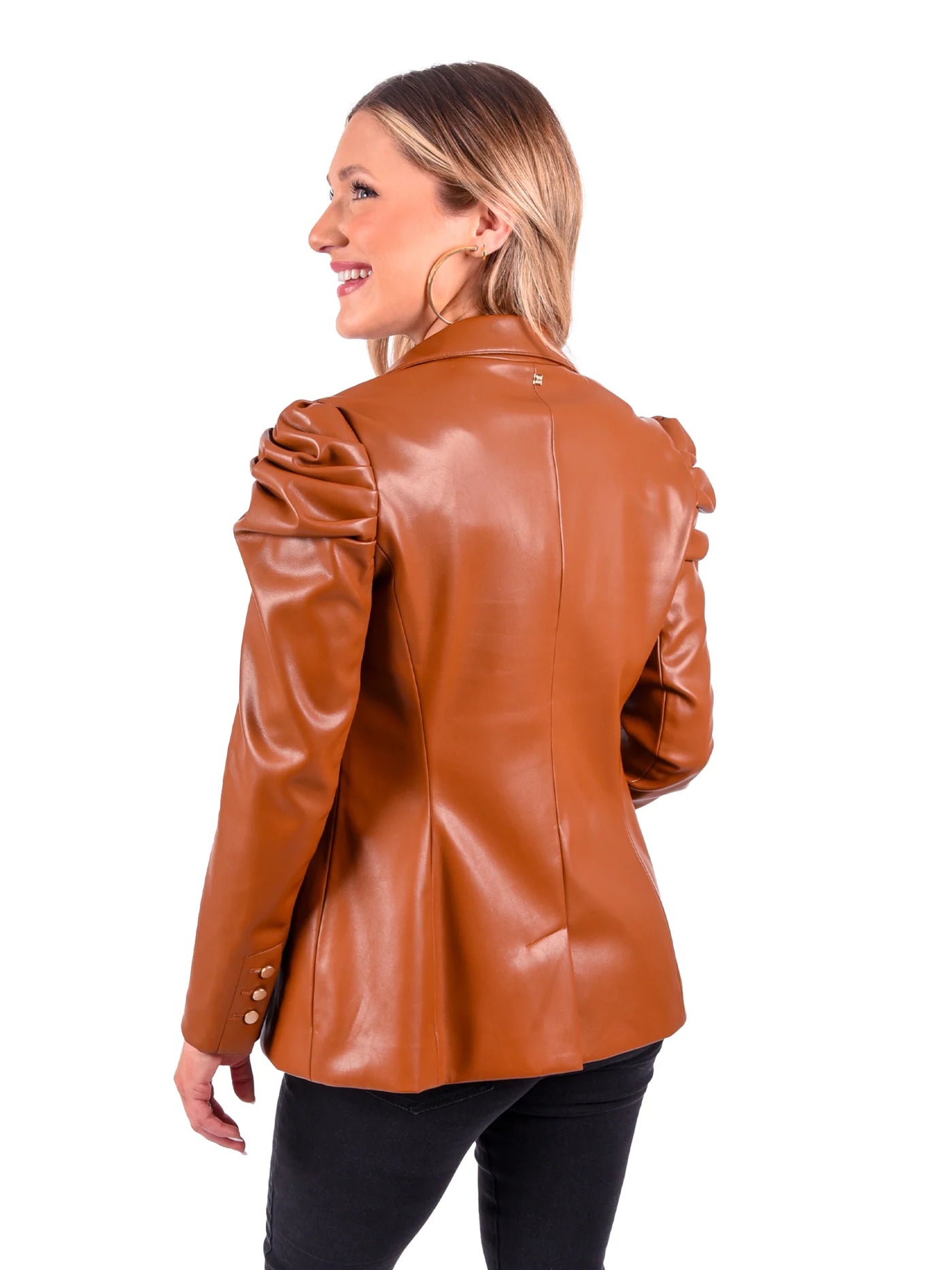 Bradshaw Blazer-Luggage Vegan Leather