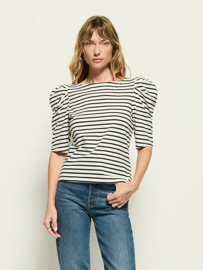 Emery Stripe Boat Neck Top