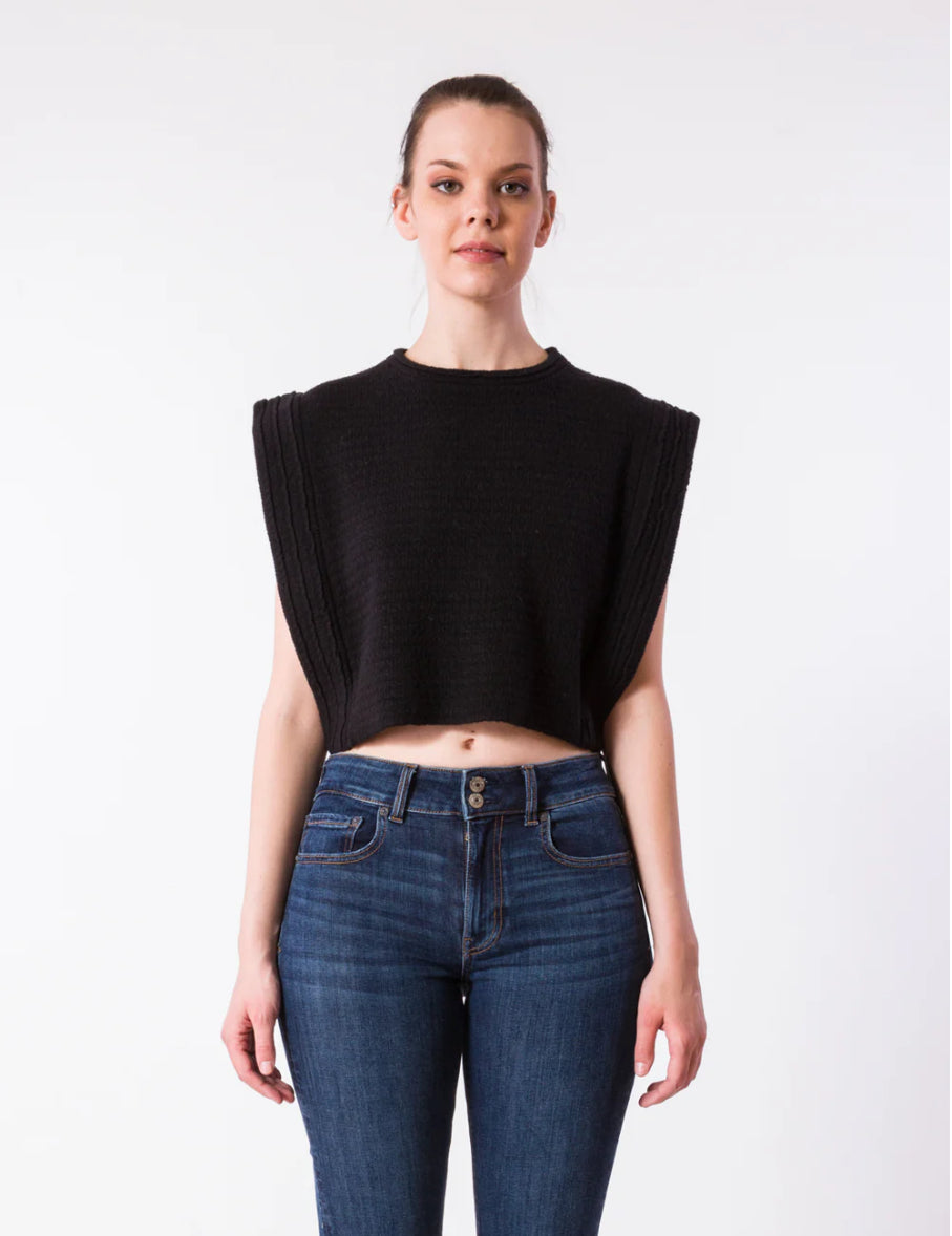 Imogen Sweater Top-Black