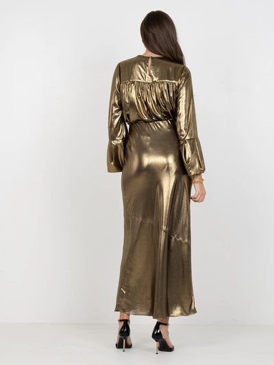 Bias Skirt-Liquid Gold