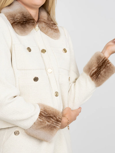 Lady Jacket-Chenille Boucle-Winter White