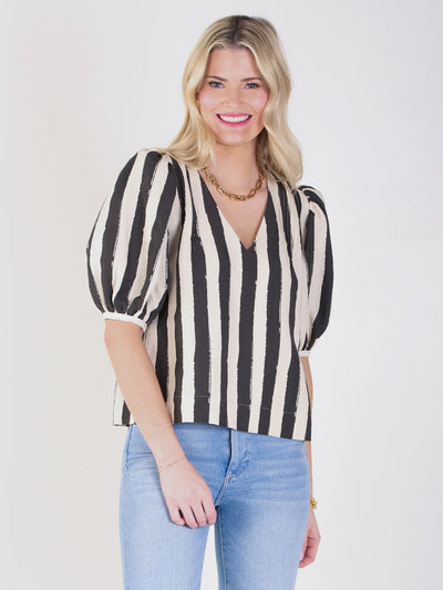 Penny Top Stripe Noir