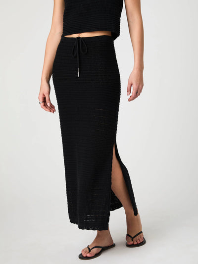 Nellis Cotton Crochet Side Slit Skirt