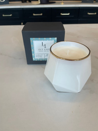 Geo Glass Candle With Box (16 0z)