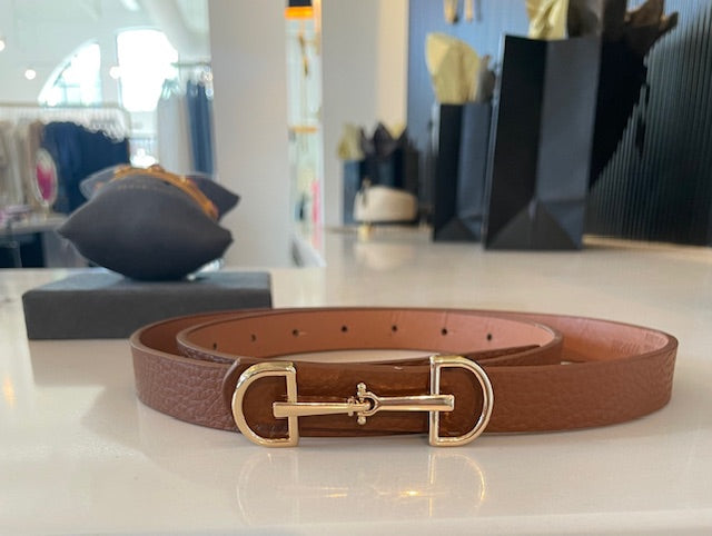 8776 Women\'s Th Horsebit Plaque Buckle Fashion Skinny Belt For Jeans, Women main image 3