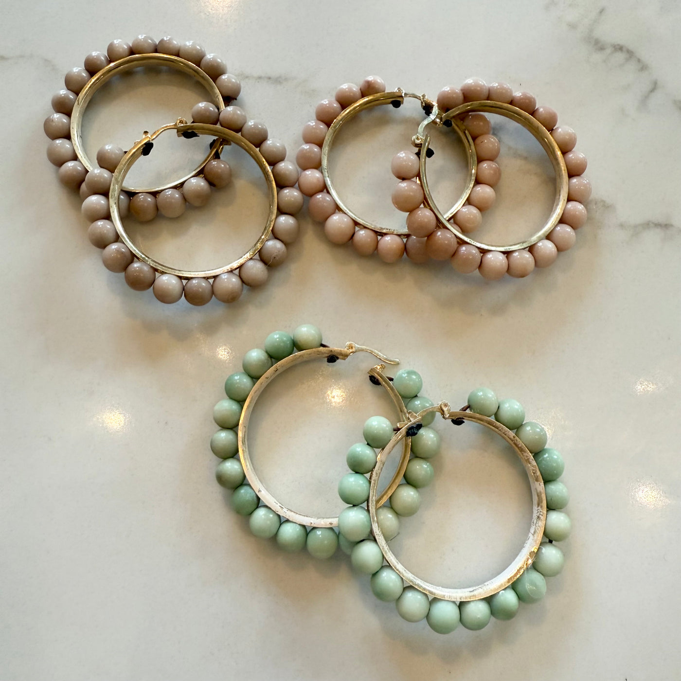 Eco Tagua Hoop Earrings