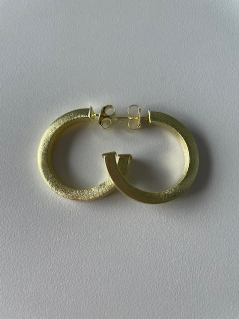 Ilana Hoops-Brushed Gold