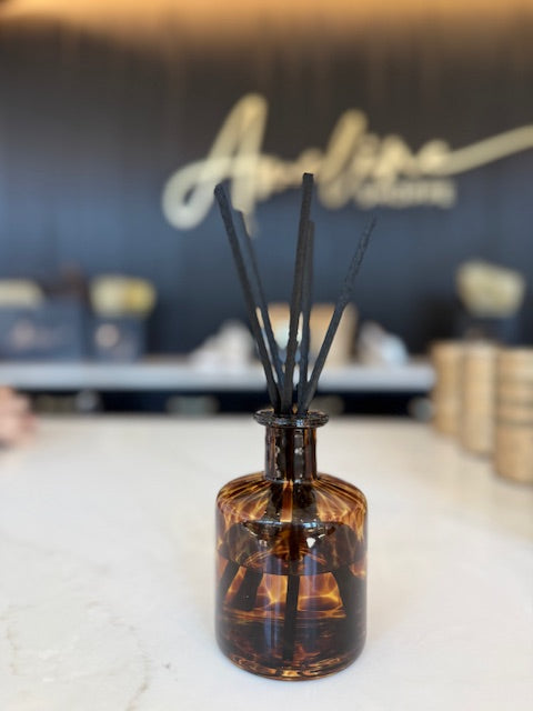 Leopard Glass Blown Vessel Diffuser With Fragrance