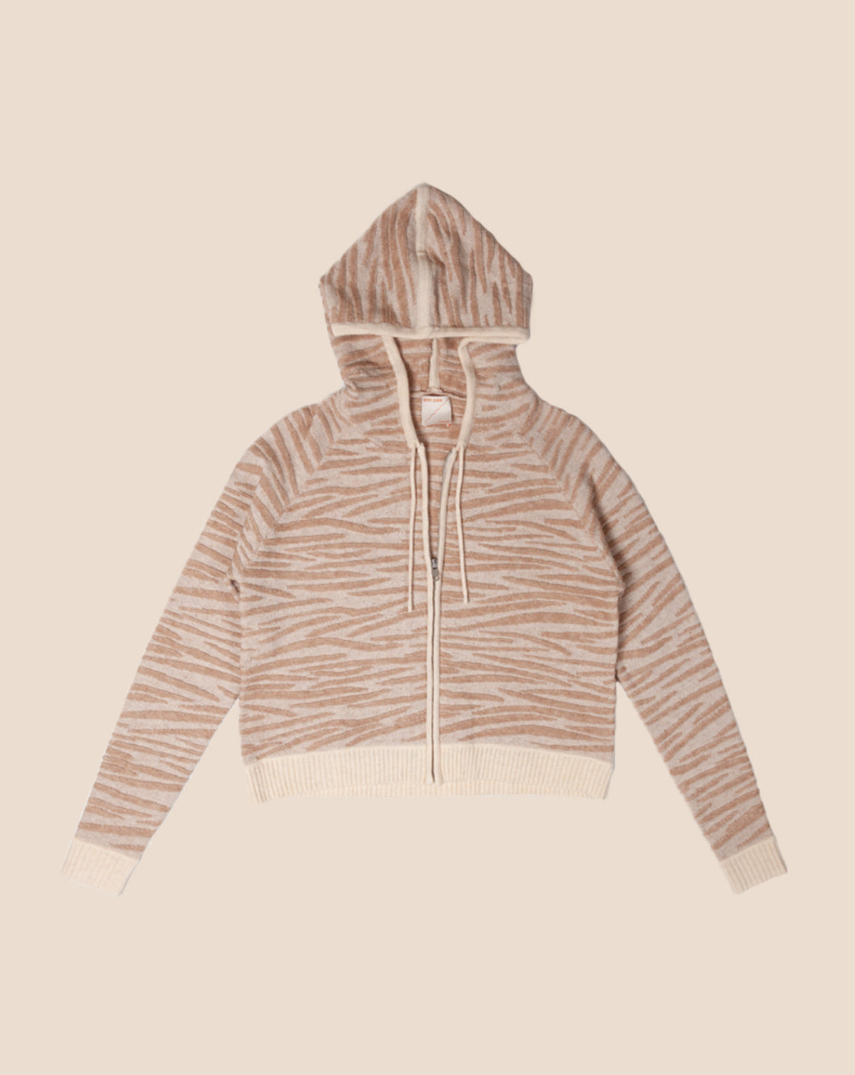 Drago Sweater Jacket-Ecru/Camel