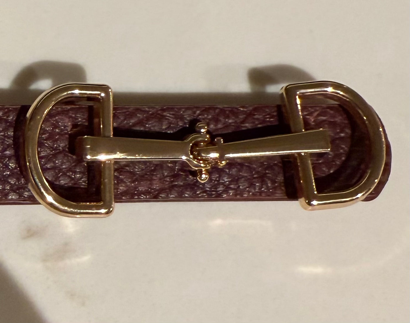 Horsebit Buckle Skinny Belt