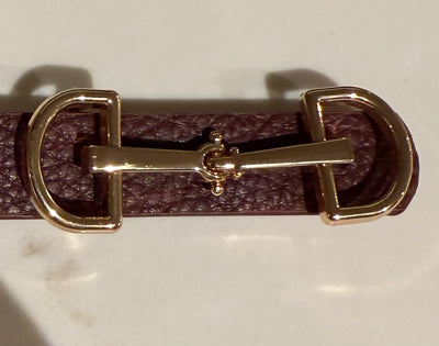 Horsebit Buckle Skinny Belt