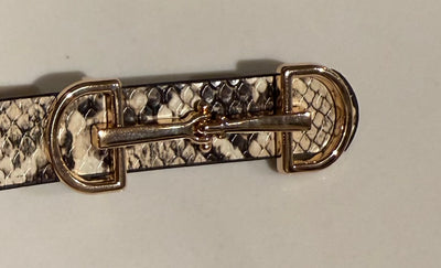Horsebit Buckle Skinny Belt