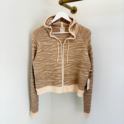 Drago Sweater Jacket-Ecru/Camel