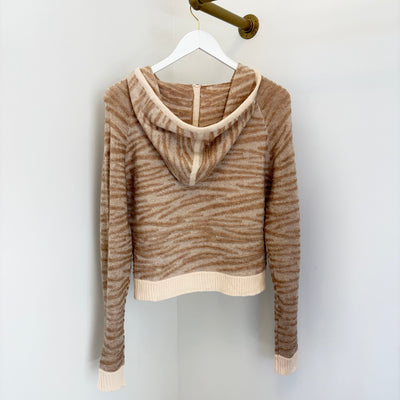 Drago Sweater Jacket-Ecru/Camel