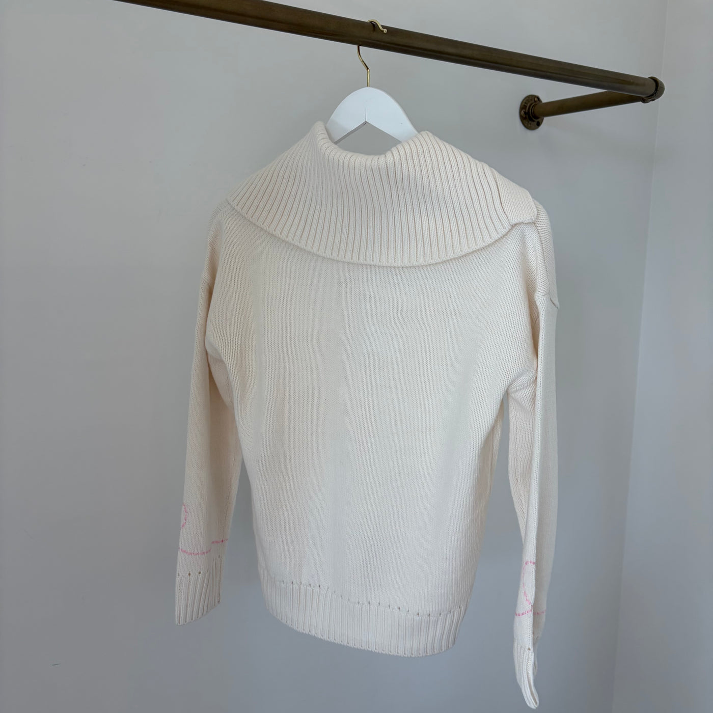 Embroidered Heart Stitch Cardigan