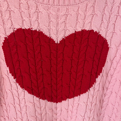Heart Cable Knit Sweater