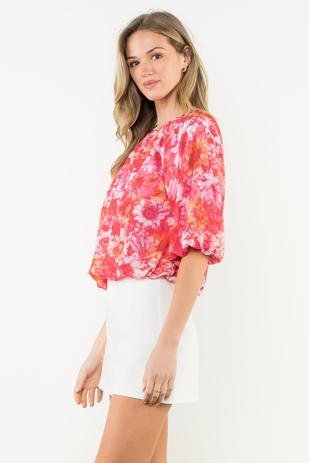 Flowy Flower Print Blouse