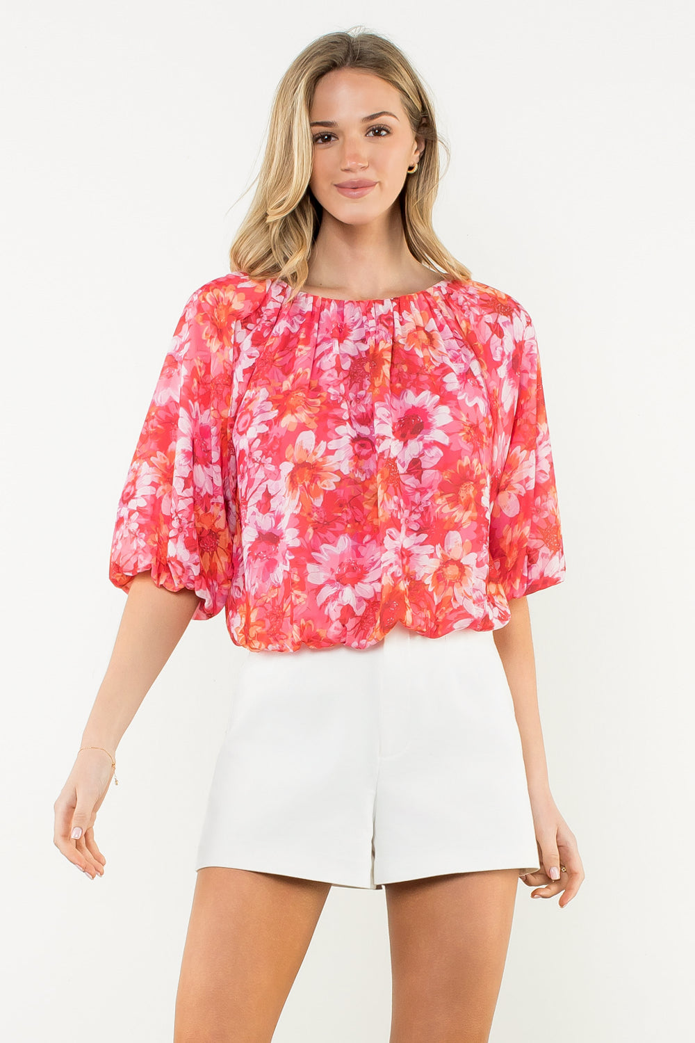 Flowy Flower Print Blouse