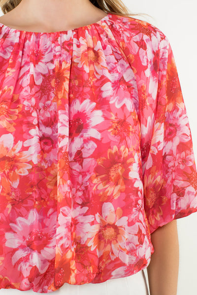 Flowy Flower Print Blouse