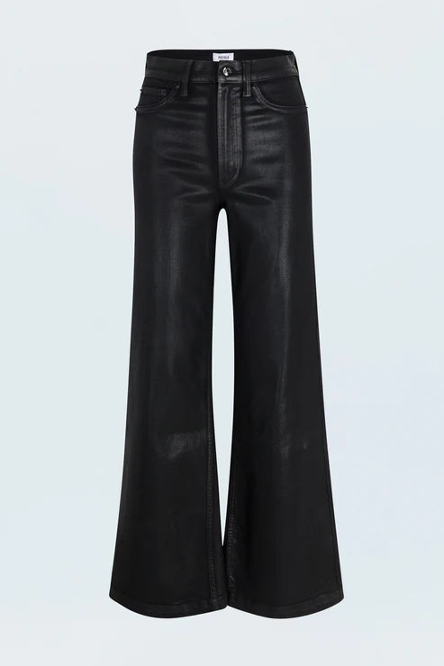 Lana High Rise Ultra Wide Leg-Coated Noir