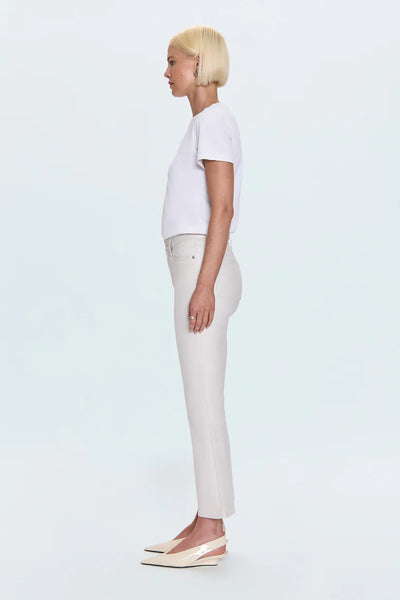 Lennon High Rise Crop-Ivory Luster