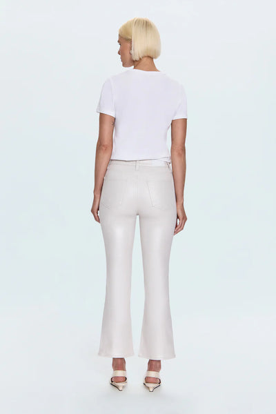 Lennon High Rise Crop-Ivory Luster