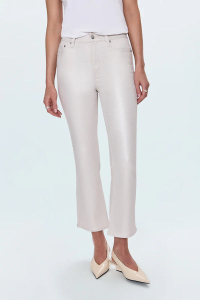 Lennon High Rise Crop-Ivory Luster