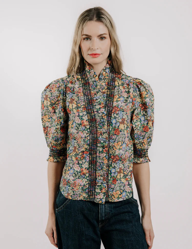 Zuri Top-Cottage Garden Liberty Print