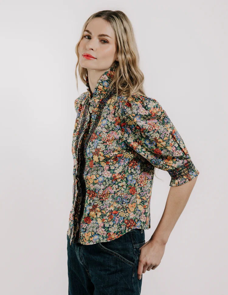 Zuri Top-Cottage Garden Liberty Print