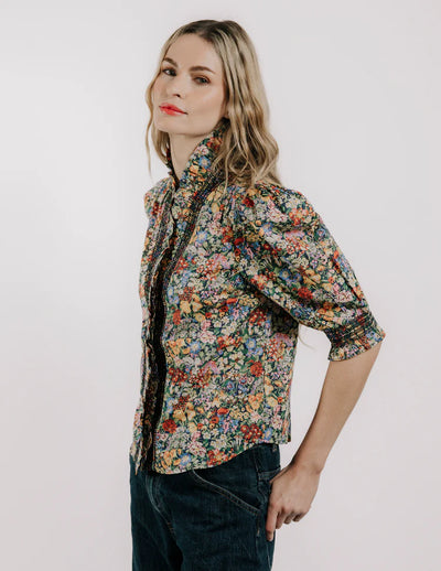 Zuri Top-Cottage Garden Liberty Print