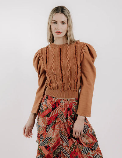 Liv Knit Pullover-Caramel