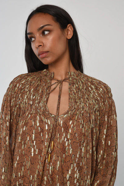Meredith Top-Cavalier Python Print