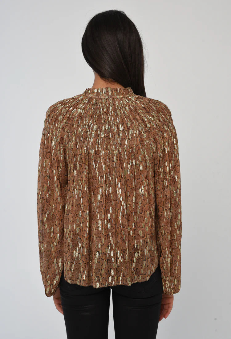 Meredith Top-Cavalier Python Print