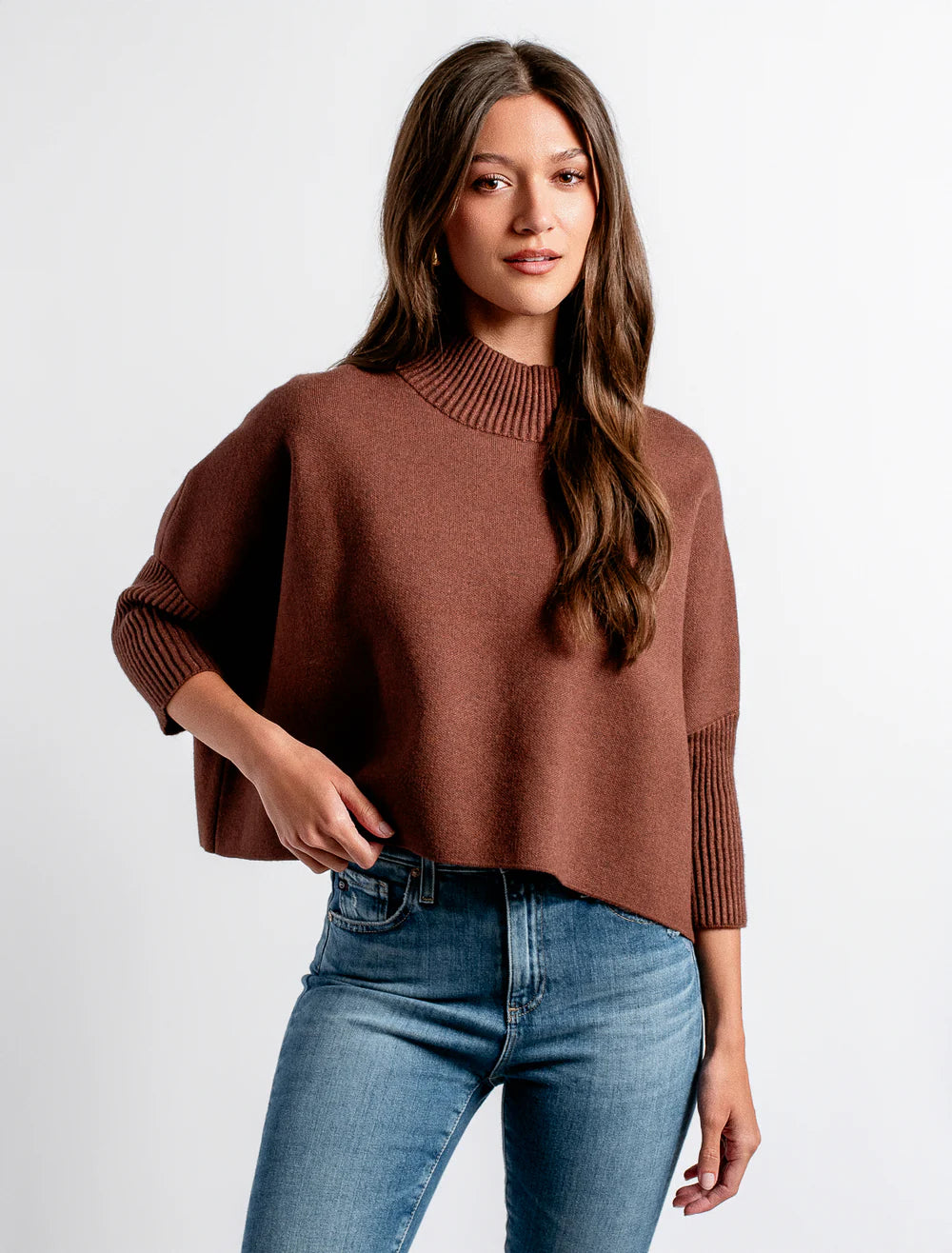 Aja Sweater-Heather Brown