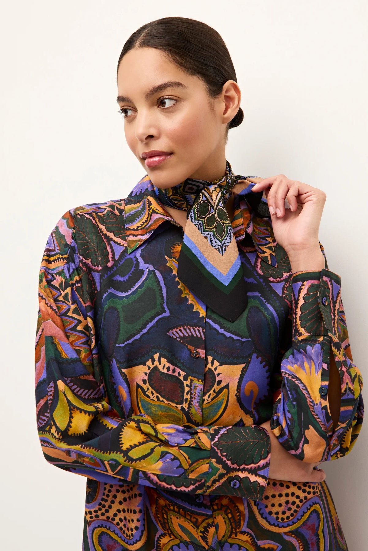 Totem Silk Scarf-Marie Oliver – amelineshoppe