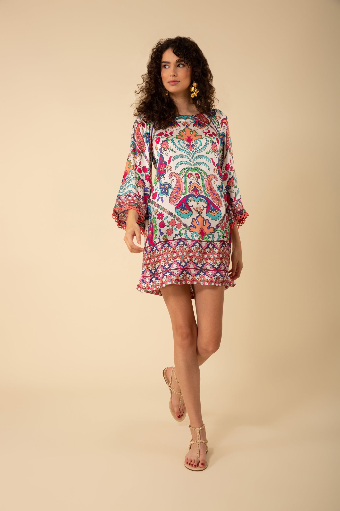 Amira Flare Sleeve Dress