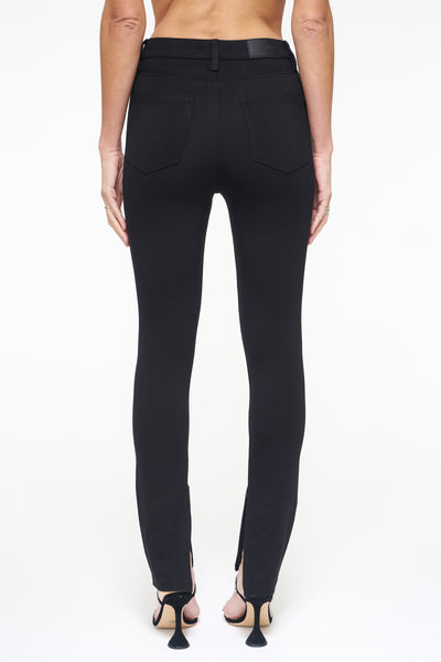 Kendall High Rise Skinny Pant With Zippers-Black