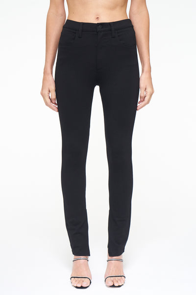 Kendall High Rise Skinny Pant With Zippers-Black