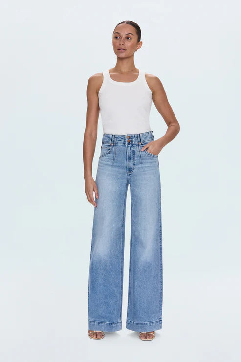 Lana Double Button High Rise Ultra Wide Leg-Terrace